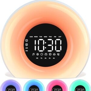 Orangelight WKC-B2 Wake Up Light Alarm Clock Sleep Sound Machine USB